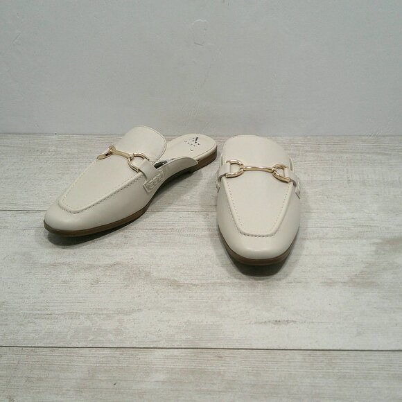 Women's Sandy Mule Flats Minimalist Slides with Gold Bit Size 9 M - Picture 1 of 11